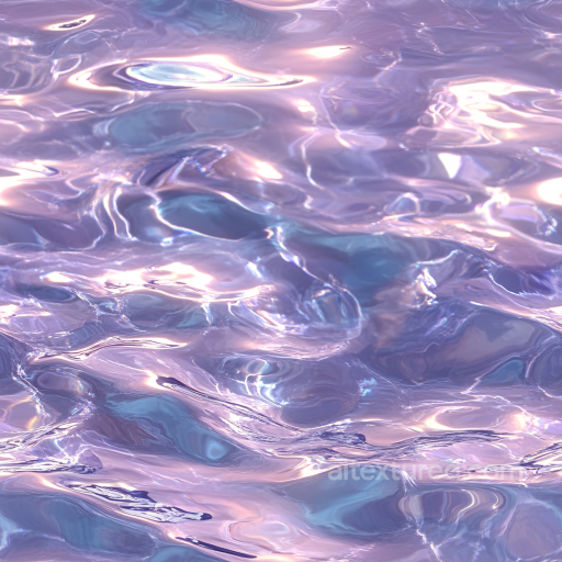 water PBR texture with translucent pastel rippling waves and glossy reflections seamless Water PBR texture