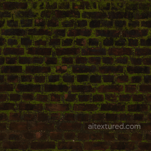 Brick Moss Mossy seamless Brick PBR texture