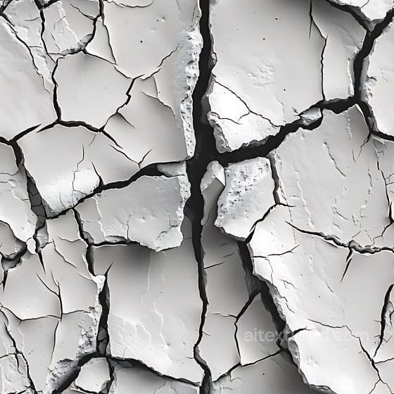 Cracked Concrete Texture Featuring Deep Fractures and Chipped Edges Cracked & Holes texture preview