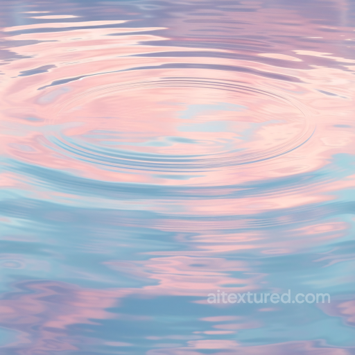 Water PBR Texture Featuring Subtle Ripples and Pastel Sky Reflections seamless Water PBR texture