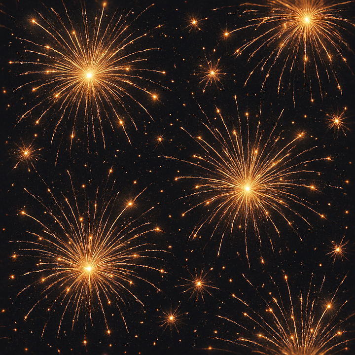 Sparkling Firework Explosions With Sparkling Fireworks Sparks For New Y… seamless PBR texture preview