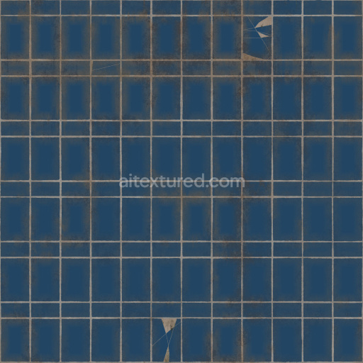 Tiles Pbr Seamless Texture Blue Grunge Pattern