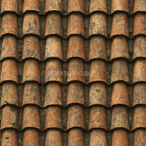 Weathered Clay Tiles Texture Seamless 1024X1024
