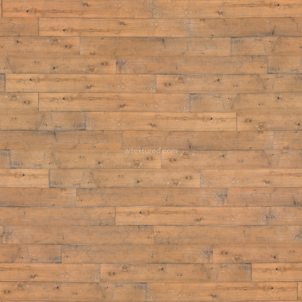 Seamless PBR planks texture showcasing natural wood grain