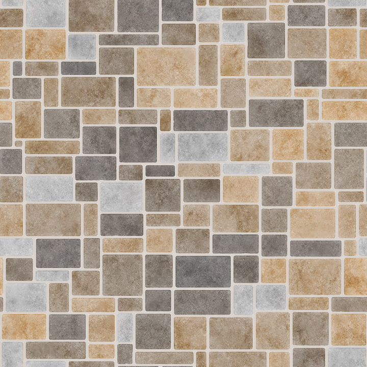 Worn Ceramic Tile seamless PBR texture preview