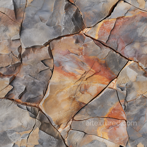 Rocky Stone Ground PBR Texture with Cracked Surface and Earthy Tones seamless Stone PBR texture
