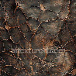 seamless Seamless 3D Cracked Distressed Brown Leather PBR Texture with Deep Wrinkles texture 8k free download PBR