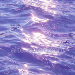 seamless Seamless 3D Water PBR Texture with Stylized Lilac Ocean Surface and Reflective Waves texture 8k free download PBR