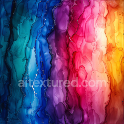 seamless Seamless 3D Alcohol Ink PBR Texture with Vibrant Rainbow Fluid Waves and Layered Color Flow texture 8k free download PBR