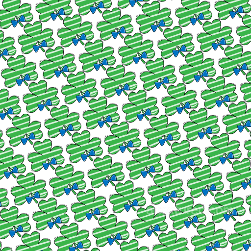 Featuring Green Striped Clover Leaf Pattern seamless St patrick PBR texture