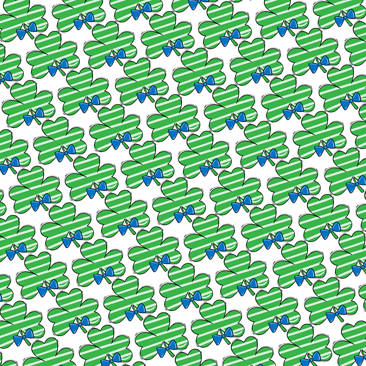 Featuring Green Striped Clover Leaf Pattern seamless PBR texture preview