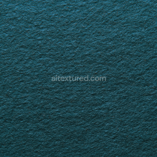 Seamless 3D Felt PBR Texture Featuring Dense Teal Wool Fibers with Soft Matte Finish