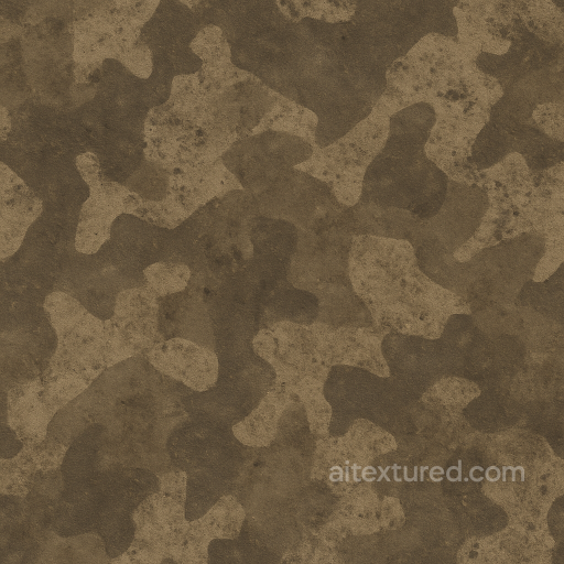 Muddy Brown Disruptive Pattern Canvas Fabric seamless Color Camouflage PBR texture