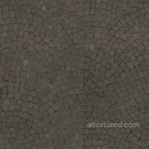 Patterned Cobblestone seamless Brick PBR texture
