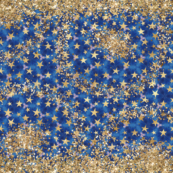 Christmas Glitter Texture of Blue Fabric with Gold Glitter Stars and Sparkles Christmas glitter texture preview