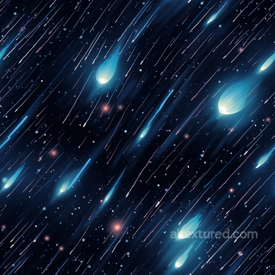 Space Texture Featuring Dynamic Sci-Fi Meteor Shower with Glowing Trails Star, space, planets texture preview