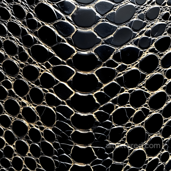 Reptilian Black Skin Texture with Glossy Scaled Surfaces Skin texture preview