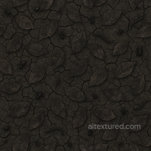 Dry Cracked Soil For Haunted Halloween Grounds seamless Halloween PBR texture