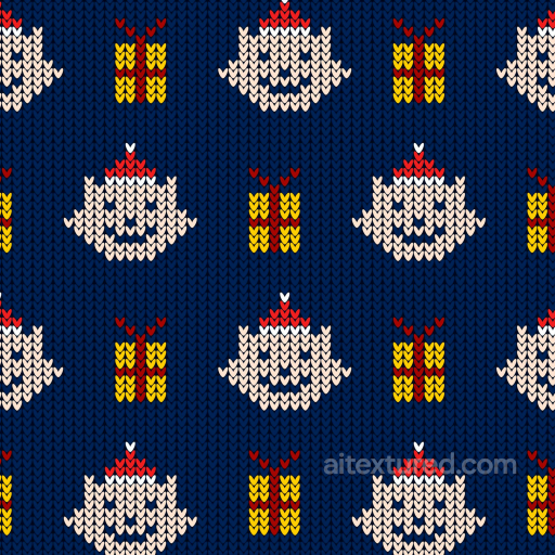 All Christmas Digital paper Texture of Colorful Christmas Knit Pattern with Santa Faces a… seamless All Christmas Digital paper PBR texture