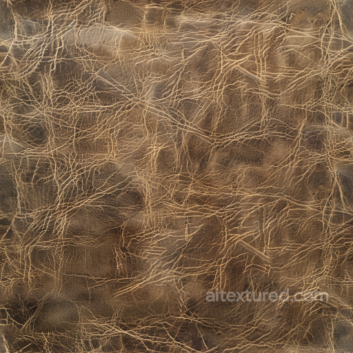 Aged Cracked Brown Leather Seamless Texture with Distressed Grain seamless Leather PBR texture