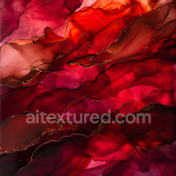 seamless Seamless 3D Alcohol Ink PBR Texture Featuring Rich Red Hues and Copper Vein Detailing texture 8k free download PBR