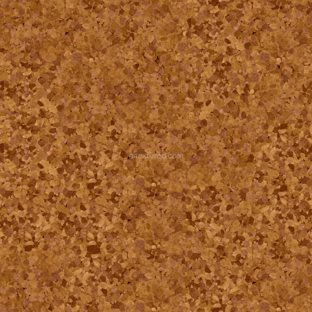 Seamless PBR gravel texture with earthy tones and coarse details