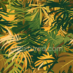 seamless Seamless 3D Stylized Jungle Camouflage PBR Texture with Vibrant Leafy Pattern texture 8k free download PBR
