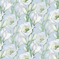 seamless Seamless 3D PBR Texture Featuring Soft White Wild Flowers on Pale Blue texture 8k free download PBR