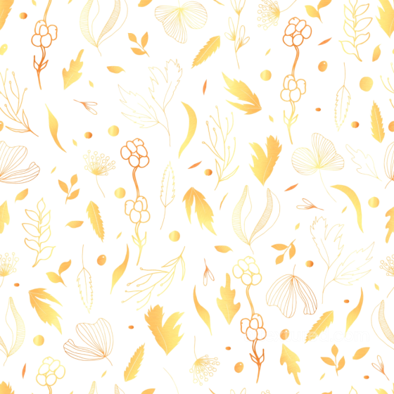 White & Gold Botanical Pattern Texture with Leaf Motifs White & Gold texture preview
