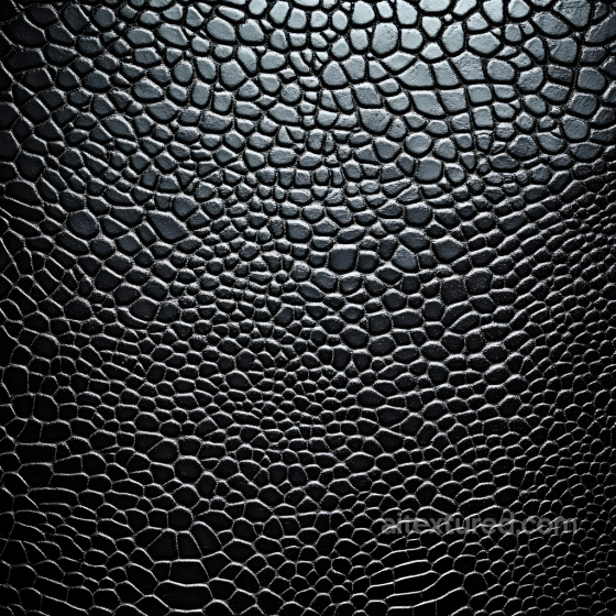 Reptilian Black Scale Skin PBR Texture with Deep Scale Pattern and Glossy Finish Skin texture preview