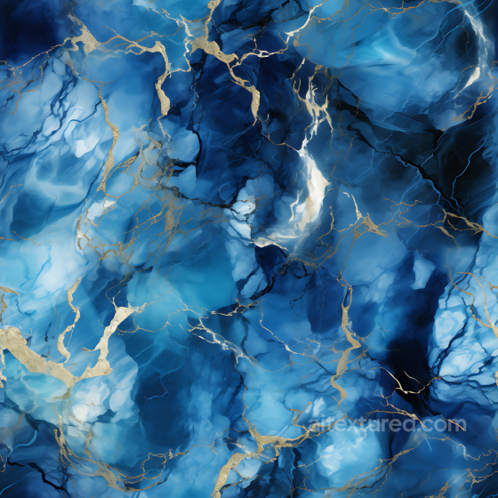 Blue Marble PBR Texture Featuring Rich Gold Veins and Polished Finish Marble texture preview