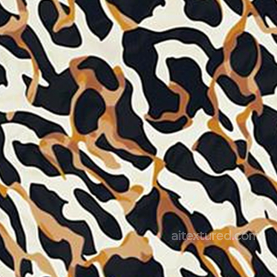 Leopard Print Fabric Texture with Black, Brown and Cream Leopard Print texture preview