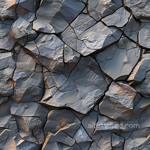 Fractured Slate Rock Wall Texture with Sharp Edges and Layered Surfaces seamless Stone PBR texture