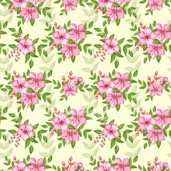seamless Seamless 3D PBR Texture of Pink Flower Fabric with Leafy Pattern texture 8k free download PBR