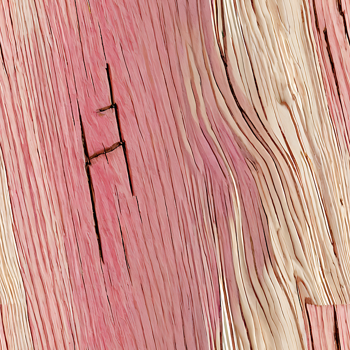 Pink Distressed Wood with Natural Grain and Cracks seamless PBR texture preview