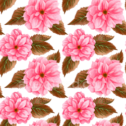 seamless Seamless 3D PBR Texture of Pink Flower Petals with Brown Leaves texture 8k free download PBR