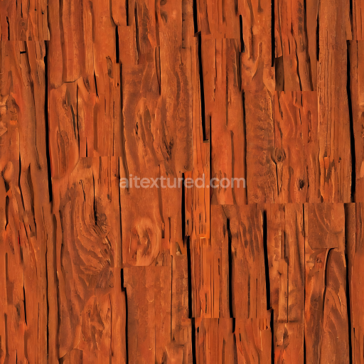 Seamless 3D PBR Texture of Weathered Rustic Wood Planks with Distressed Grain