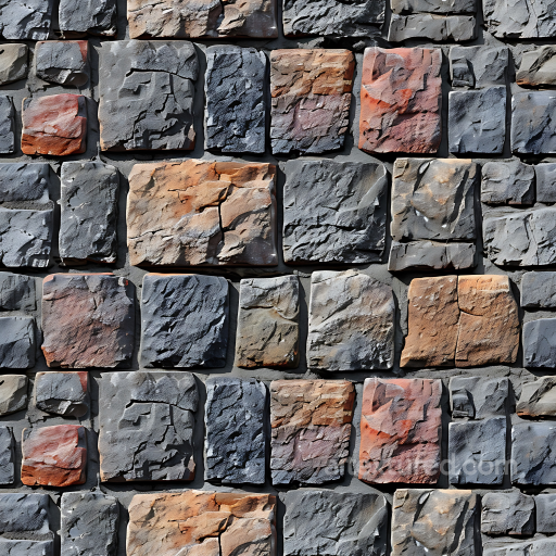 Weathered Stone Wall PBR Texture with Rustic Color Variations seamless Stone PBR texture