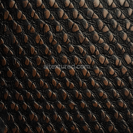Seamless 3D Reptilian Skin PBR Texture with Distinctive Scales and Rough Dermal Detailing