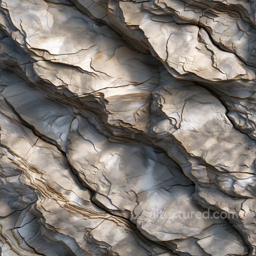 Layered Cliff Rock PBR Texture with Weathered Stone Layers seamless Stone PBR texture
