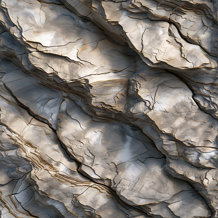 Layered Cliff Rock with Weathered Stone Layers seamless PBR texture preview
