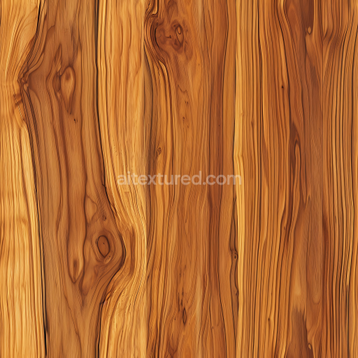 Seamless 3D Rustic Pine Wood Planks PBR Texture with Distinct Grain and Knots