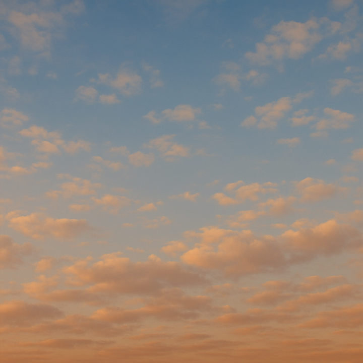 Of Autumn Sky With Stratocumulus Clouds And Warm Sky Gradient seamless PBR texture preview