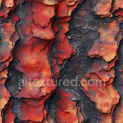 seamless Seamless 3D cracked and peeling paint PBR texture with rusty orange and black layers texture 8k free download PBR