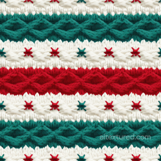 Featuring Red, White, and Green Knitted Yarn Pattern All Christmas Digital paper texture preview