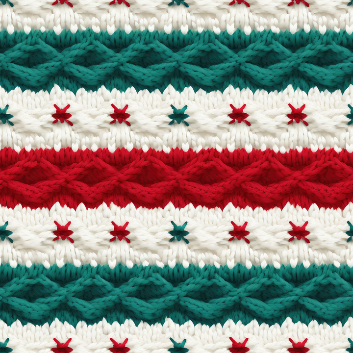 All Christmas Digital paper of Red, Green, and White Wool Knit Christma… seamless PBR texture preview