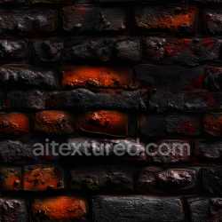 seamless Seamless 3D Cracked Burnt Brick Wall PBR Texture with Rough Surface texture 8k free download PBR