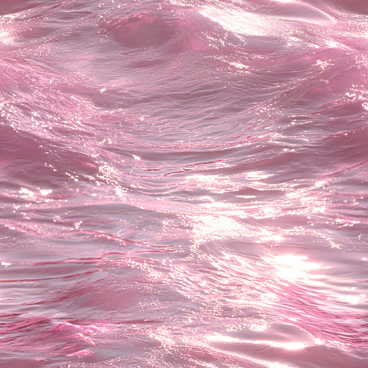 Pink Water Featuring Reflective, Calm Wavy Surface seamless PBR texture preview