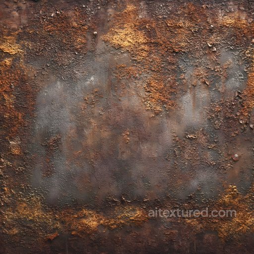 Cracked and Corroded Rusty Metal PBR Texture with Flaky Surface seamless Rust PBR texture
