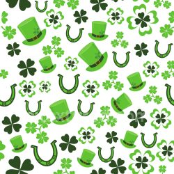 seamless Seamless 3D PBR St Patrick Digital Paper Texture with Shamrocks & Leprechaun Hats texture 8k free download PBR